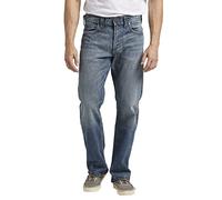 Silver Jeans Co. Gordie-Jeans für Herren, lockere Passform, gerades Bein, Medium Vintage, 35W / 34L