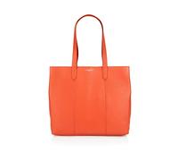 Silver Street London Damen Amber Leder Handtasche Laptop/Tote Bag Groß Schultertasche Designer Leicht, Orange, Large