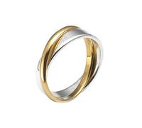 Silverly Frauen Männer Unisex 925 Sterling Silber 18K gold poliert Band Ring