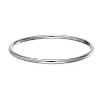 Silverly Klassischer Armreif aus Massivem 925er Silber für Teenager-Tochter | 4mm Runde Silberarmreifen für Damen | Minimalistisches Sterling Silber Armband | Elegantes Schlankes Design