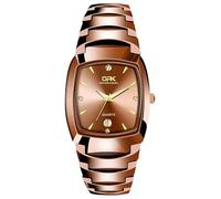 Silverora Armbanduhren Herren Eckige Kalender: 3ATM Wasserdicht Datum Analoge Quarz Herrenuhren mit Balkensala Rechteckige Uhren mit Abnehmbares Edelstahlarmband Geschenke für Männer Kaffee