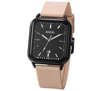 Silverora Damenuhren Herrenuhren Silikon Rechteckige: Datum Kalender Analoge Quarz Uhren Damen Herren Eckige Jelly Silikonarmband Sportuhr mit Balkenskala Geschenke für Frauen Männer Khaki