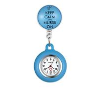 Silverora Krankenschwester Uhr einziehbare Clip-on Taschenuhr mit Stethoskop-Revers Fob Taschenuhr Arzt Schwesternuhr Silikonhülle für Damen und Herren