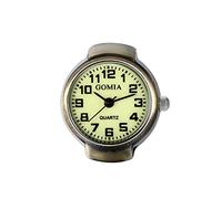 Silverora Ringuhr Fingeruhr Herren Damen Analog Quarzuhr Arabische Römische Ziffern Muschelzifferblatt elastisches Band einfache
