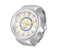 Silverora Ringuhr Fingeruhr Herren Damen Analog Quarzuhr Arabische Ziffern Muschelzifferblatt elastisches Band einfache Gold Silber