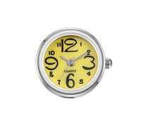 Silverora Ringuhr Fingeruhr Herren Damen Analog Quarzuhr Zirkonia CZ Arabische Ziffern Muschelzifferblatt elastisches Band einfache Gold Silber