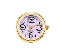 Silverora Ringuhr Fingeruhr Herren Damen Analog Quarzuhr Zirkonia CZ Arabische Ziffern Muschelzifferblatt elastisches Band einfache Gold Silber