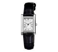 Silverora Uhren Damen Leder Damenuhr: Vintage Rechteckige Analoge Quarz Armbanduhren Kleine Exquisite Quadratisch Lederarmband Uhren mit Römische Ziffernskala Geschenke für Frauen Freundin Silber