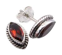 SilverStarJewel Rot 4 x 8 mm Granat tcw 1,6 Ohrstecker 1 cm Sterling Silber Kunstschmuck Fünfter Mai Und Angebote