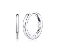 Silvora Creolen Silber 925 10mm Klein Huggie Hoop Silber Ohrringe 925 Sterling Silber Basic Creolen Kreis Ohrstecker 10mm Innerdurchmesser Kleine Kreolen Huggie Ohrschmuck für Frauen Mädchen