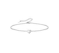 Silvora Fußkette/Armbänder mit Alphabet I Brief Fußkette/Armbändern S925 Silber Damen Armkette mit Buchstaben Herzen Initiale Fußkettchen/Armreif 22cm+5cm für Damen Frauen