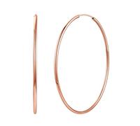 Silvora Groß Creolen Ohrringe Rosegold Damen 70mm 925 Sterling Silber Kreolen Frauen Hoop Earrings Klassische Kreis Ohrstecker Modeschmuck Ohrringe