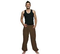Simandra Freizeithose Triangle - Schlupfhose für Yoga & Fitness Herren (Coffee, L)