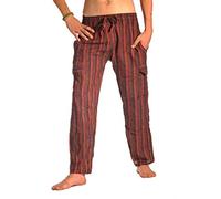 Simandra Haremshose Freizeithose Fischerhose Fitness Cargo Hippie Goa Schlupfhose PSY Ethno Sport Happening (Rot, XXL)