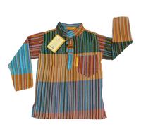 Simandra - Kinder Patchworkhemd Karna von Simandra - Hemd im Mittelalter-Stil bunt - Gr. - XS