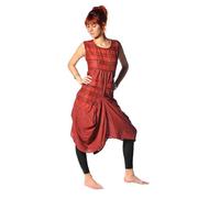 Simandra - Kleid Trägerkleid Maxikleid Abendkleid Sommerkleid Strandkleid Kleider Ärmellos Ethno Goa Nepal Rot, Einheitsgröße