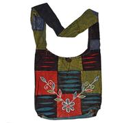 Simandra - Patchwork Tasche Umhängetasche Handtasche Beuteltasche Tragetasche Schultertasche Shopper bestickt, 104 x 39 x 39 cm