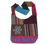 Simandra - Patchwork Tasche Umhängetasche Handtasche Beuteltasche Tragetasche Schultertasche Shopper bestickt, 104 x 39 x 39 cm