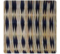 Simandra - Seegras Tasche mittel langer Griff Einkaufskorb Flechtkorb Korbtasche Korb Blau