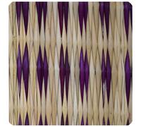 Simandra - Seegras Tasche mittel langer Griff Einkaufskorb Flechtkorb Korbtasche Korb Lila