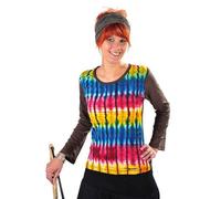 Simandra Shop - Patchwork Sweatshirt | Sansa | gebatikt im Cutted-Stil Braun - Gr. - XL