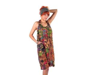 Simandra - Sommer Kleid | Neckholder | luftig leicht in herrlich intensiven Farben bunt - Gr. - S/M