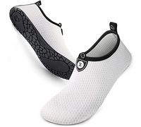SIMARI Wasserschuhe Damen und Herren, schnelltrocknend, Barfuß, für Outdoor, Strand, Schwimmen, Sport, Yoga, Schnorcheln 502 Circular White, EU 44/45, SWS001