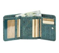 Simaru Damen-Portemonnaie REYNA vegan aus Kork türkis Made in EU Blau