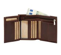 Simaru Echtleder Geldbeutel für Herren,Portemonnaie mit RFID-Schutz Braun