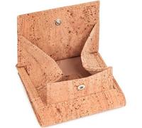 Simaru Geldbeutel aus Kork, vegan & kompakt, langlebige Geldbörse mit RFID-Schutz, Karten, Schein-& Münzfach für Damen & Herren Beige