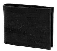 Simaru Geldbeutel Geldbörse Portmonee Vegan aus Kork,Portemonnaie mit RFID Schutz, hochwertiges Korkleder, vegane Geldbörse (Schwarz)