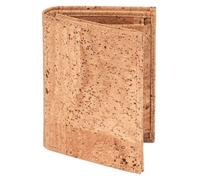 Simaru - Geldbörse aus Kork mit 3 transparenten Sichtfenstern und RFID Schutz Beige