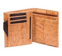 Simaru Geldbörse aus Kork mit RFID Schutz, Portemonnaie vegan für Damen & Herren, Geldbeutel für 10+ Karten, Scheine & Münzen