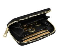 Simaru - Geldbörse Geldbeutel Portemonnaie aus Kork mit Reißverschluss Vegan Schwarz