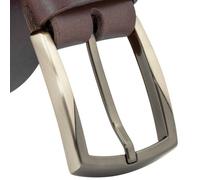Simaru GRENOBLE Ledergürtel aus pflanzlich gegerbtem Naturleder (3,5 cm) Braun 115 (XL-XXL)