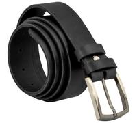 Simaru GRENOBLE Ledergürtel aus pflanzlich gegerbtem Naturleder (3,5 cm) Schwarz 120 (XXL)