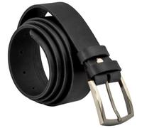 Simaru GRENOBLE Ledergürtel aus pflanzlich gegerbtem Naturleder (3,5 cm) Schwarz 85 (S-M)