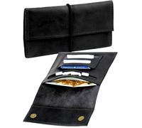 Simaru Handgefertigte Tabaktasche aus italienischem Leder - Weiches Leder, hergestellt in der EU - Ideale Drehertasche mit Band & Magnet - Einzigartiges Design