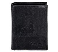 Simaru Herren Geldbörse aus Kork Portemonnaie mit RFID-Schutz stabil & wasserabweisend Schwarz