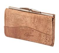 Simaru Kork Damen Geldbörse für Damen mit Klippmünzfach und Reißverschluss Beige