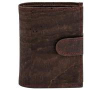 Simaru Kork Geldbörse Damen, Veganes Portemonnaie mit Platz für 10 Karten, Scheinen und Münzen, Kork Geldbeutel als perfekte vegane & nachhaltige Leder Alternative (braun)