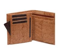 Simaru Kork Portemonnaie Herren, Männer Geldbeutel mit RFID Schutz Geldbörse für Karten, Scheine etc. beige