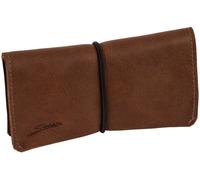 Simaru Leder Tabaktasche "SINTRA" mit auswechselbarem Gummi. Braun