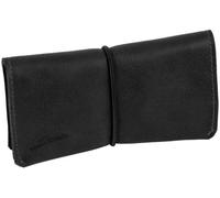 Simaru Leder Tabaktasche "SINTRA" mit auswechselbarem Gummi. Schwarz