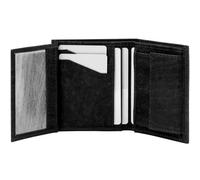 Simaru Mini Geldbörse aus Kork Geldbeutel mit RFID schutz Portemonnaie Vegan Schwarz