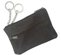 SIMARU Mini Geldbörse aus Leder - Slim Wallet für Herren & Damen - Kompakter Geldbeutel klein mit Reißverschluss für Karten & Münzen (Braun)