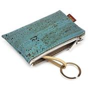 Simaru® Schlüsseletui / Schlüsselmäppchen aus Kork Türkis