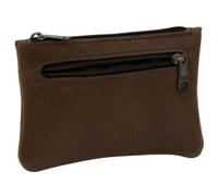 Simaru Schlüsseletui Schlüsseltasche aus Leder mit 2 Schlüsselringen und Extrafach (Groesse L) Braun