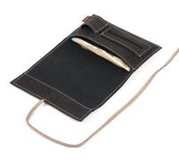 Simaru Tabaktasche aus robustem Kork / Korkstoff inkl. Fächern mit Band schwarz