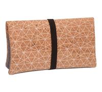 SIMARU Tabaktasche 'Metrisch' für 30g Tabakbeutel, Drehtabak Tasche ink. Filter-, Paper- und Feuerzeugfach, Drehertasche Frauen u. Männer (Grau/Beige)